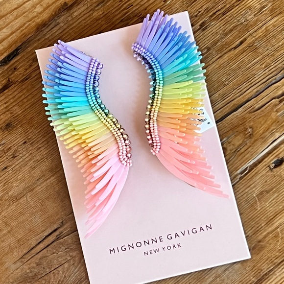 🌺🎉HP🎉🌺 NWT Mignonne Gavigan Madeline Earrings Rainbow Pastel - Picture 15 of 16